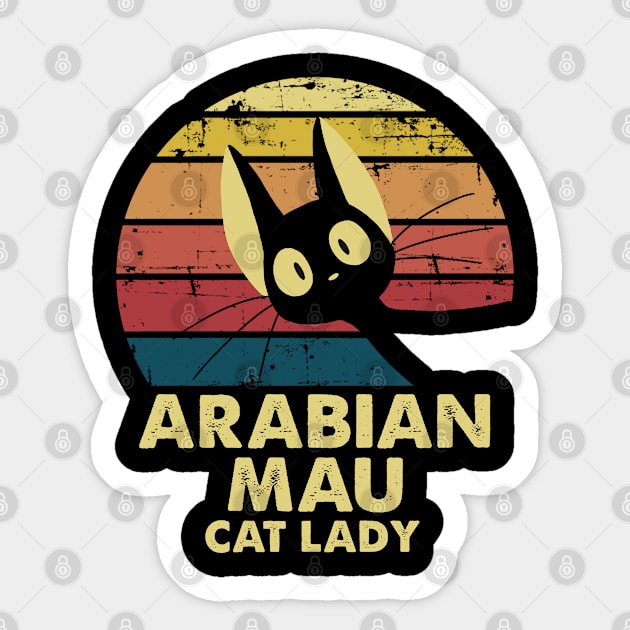 Arabian Mau cat mom. Perfect present for mom mother dad father friend him or her Sticker by SerenityByAlex